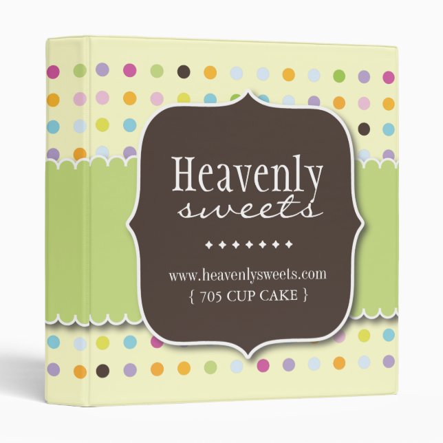 Pastry Chef | Cupcake Portfolio Binder (Front/Spine)