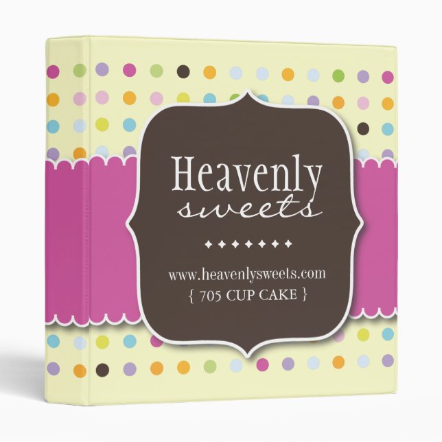 Pastry Chef | Cupcake Portfolio Binder (Front/Spine)