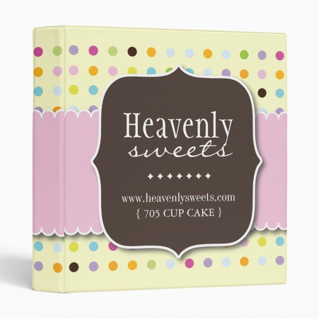 Pastry Chef | Cupcake Portfolio Binder (Front/Spine)