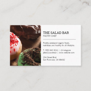 Pastry Chef   Doughnuts Business Card