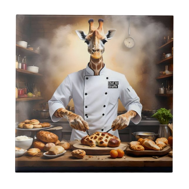 "Pastry Chef Giraffe: Reaching New Heights, Tile (Front)