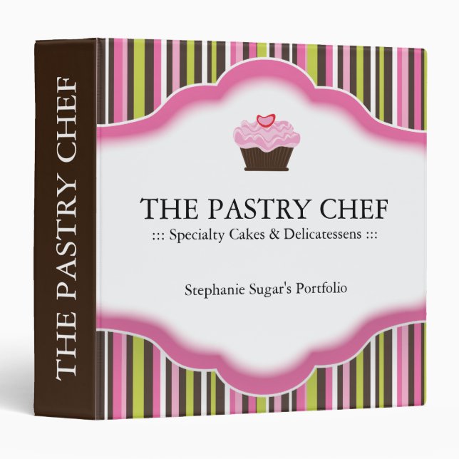 Pastry Chef Portfolio Binder (Front/Spine)