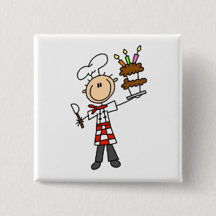 Pastry Chef Tshirts and Gifts 2 Inch Square Button