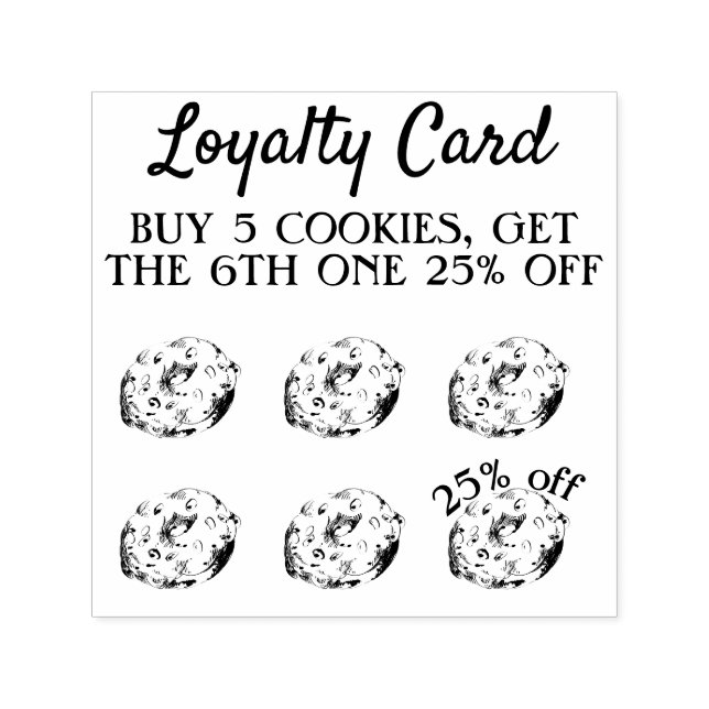 Pastry Cookies Buy Five Punch Bakeries Loyalty Self-inking Stamp (Design)