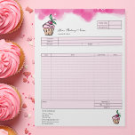 Pastry Cupcake Bakery Order Form Invoice  Notepad<br><div class="desc">Pastry Cupcake Bakery Order Form Invoice</div>