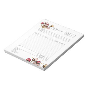 Pastry Cupcake Bakery Order Form Invoice  Notepad