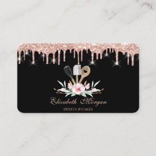 Pastry Hand Tools Glitter Drips Business Card