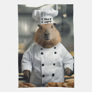 Pastry Prowess: Chef Capybara Kitchen Towel