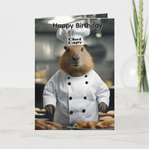 Pastry Prowess: The Culinary Capybara Bday Card