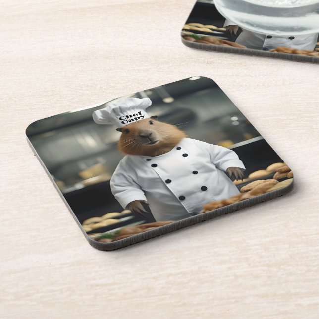 Pastry Prowess: The Culinary Capybara Coaster (Left Side)