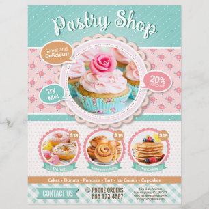 Pastry Shop / Confectionery / Cake Shop Menu