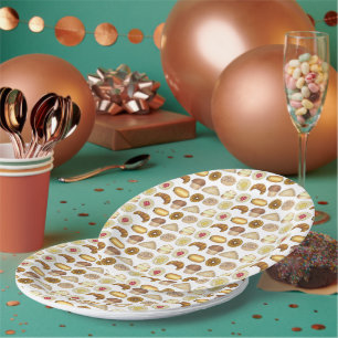 Pastry Tray Croissant Danish Muffin Baked Goods Paper Plate