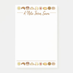 Pastry Tray Croissant Danish Muffin Baked Goods Post-it Notes