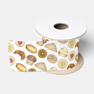 Pastry Tray Croissant Danish Muffin Baked Goods Satin Ribbon