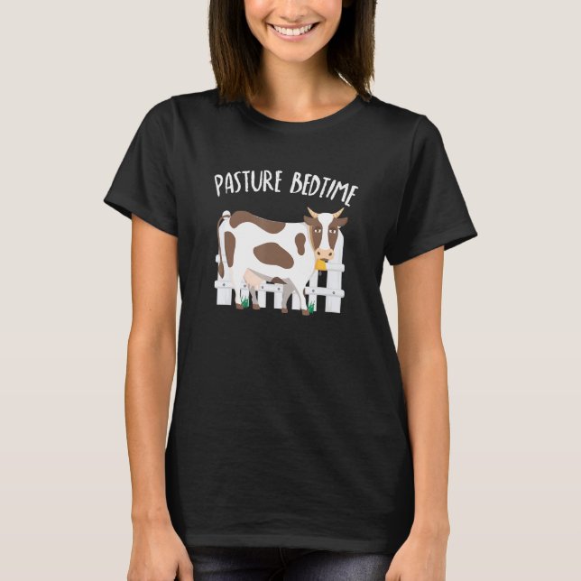 Pasture Bedtime Cute Cow Pyjamas Pj T-Shirt (Front)
