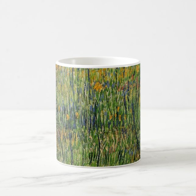 Pasture in Bloom by Vincent van Gogh Coffee Mug (Center)