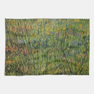 Pasture in Bloom by Vincent van Gogh Kitchen Towel
