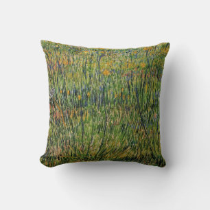 Pasture in Bloom by Vincent van Gogh Throw Pillow