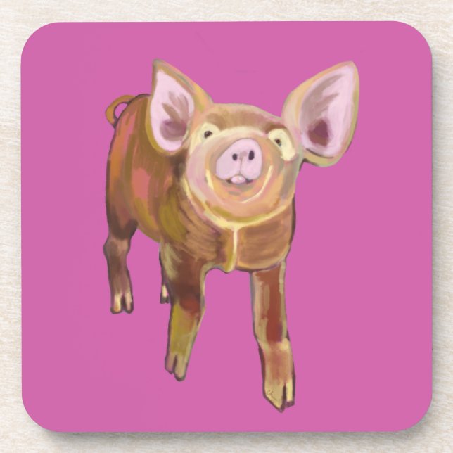 Pasture Pig Coaster (Front)