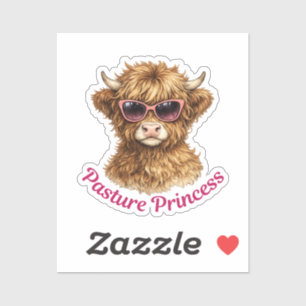 Pasture Princess Cute Funny Highland Cow