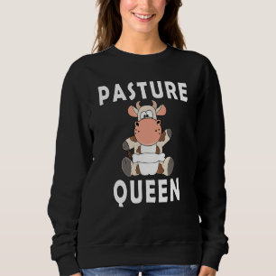 Pasture Queen Baby Cow Calf With Diapers Sweatshirt