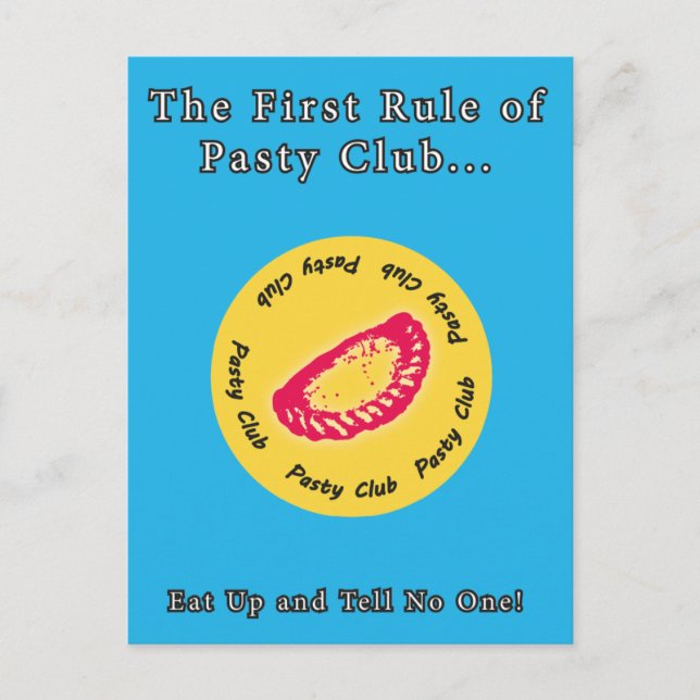 Pasty Club, Everyone loves a Pasty! Postcard (Front)