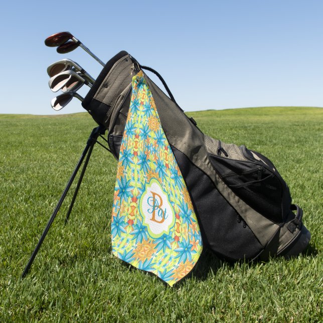 Pat Mosaic Golf Towel (Green)