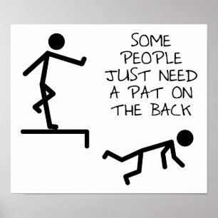 Pat on the Back Funny T-shirt Poster