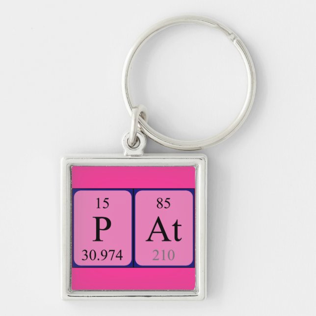 Pat periodic table name keyring (Front)