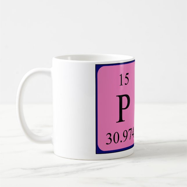 Pat periodic table name mug (Left)