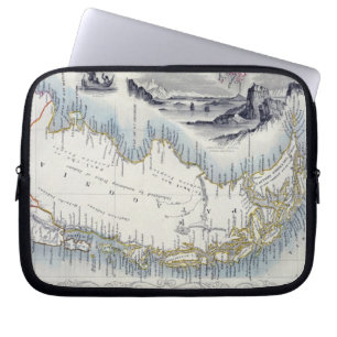Patagonia, from a Series of World Maps published b Laptop Sleeve