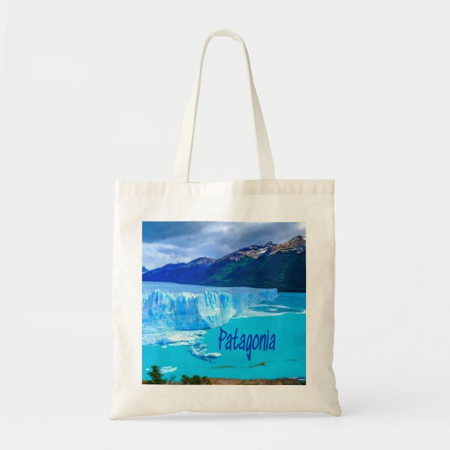 Patagonia South America Glacier and Mountains Tote Bag (Front)