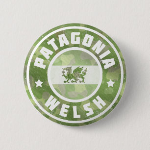 Patagonia Welsh Camo Flag 2 Inch Round Button