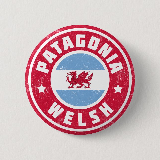 Patagonia Welsh Flag 2 Inch Round Button (Front)