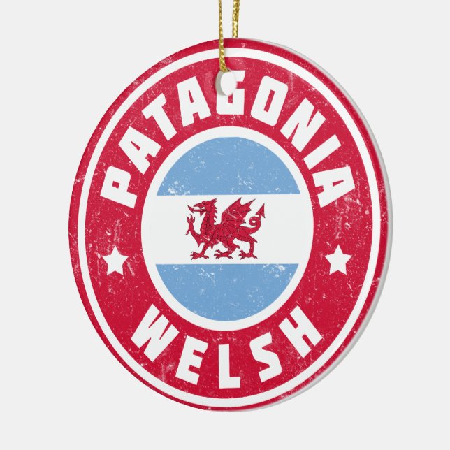 Patagonia Welsh Flag Ceramic Ornament (Left)