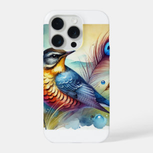 Patagonian Thrush 310824AREF137 - Watercolor iPhone 15 Pro Case