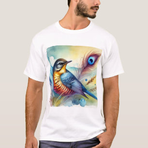 Patagonian Thrush 310824AREF137 - Watercolor T-Shirt
