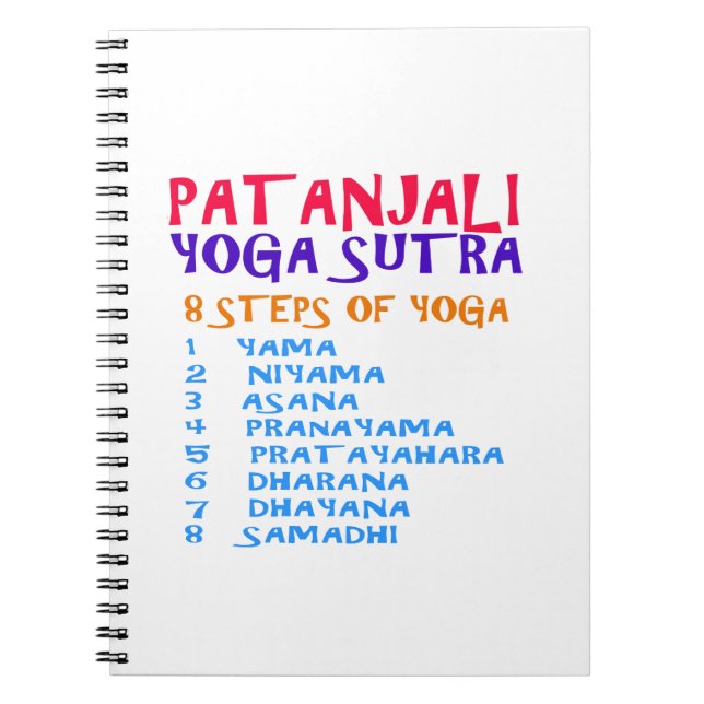 PATANJALI Yoga Sutra Compilation List Notebook (Front)