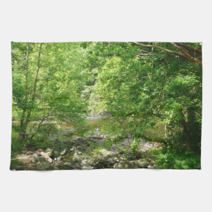 Patapsco River View Maryland Nature Photography Kitchen Towel