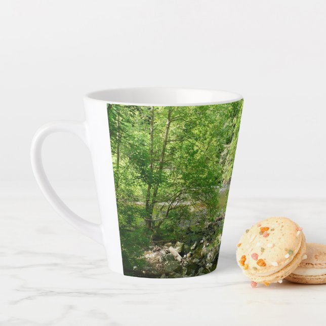 Patapsco River View Maryland Nature Photography Latte Mug (In Situ)