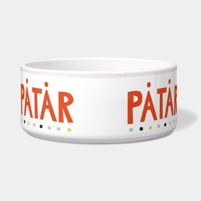 Påtår ceramic Pet Bowl (Front)