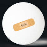 Patch bandaid plaster ouch funny tabletennis  ping pong ball<br><div class="desc">Funny tabletennis/ ping pong ball with a band-aid / plaster / patch.

Text can be added or deleted</div>