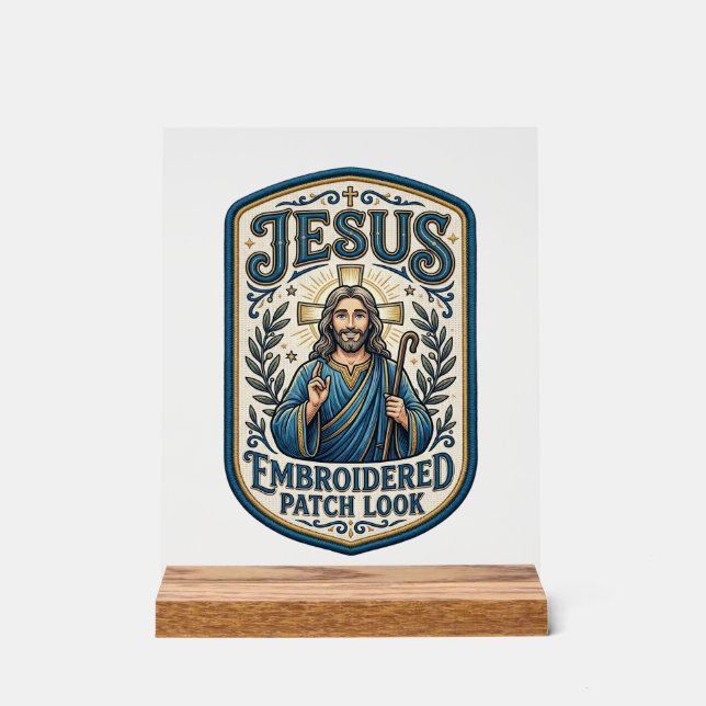 Patch brodé Jésus Regardez Patch brodé Jésus (Recto)
