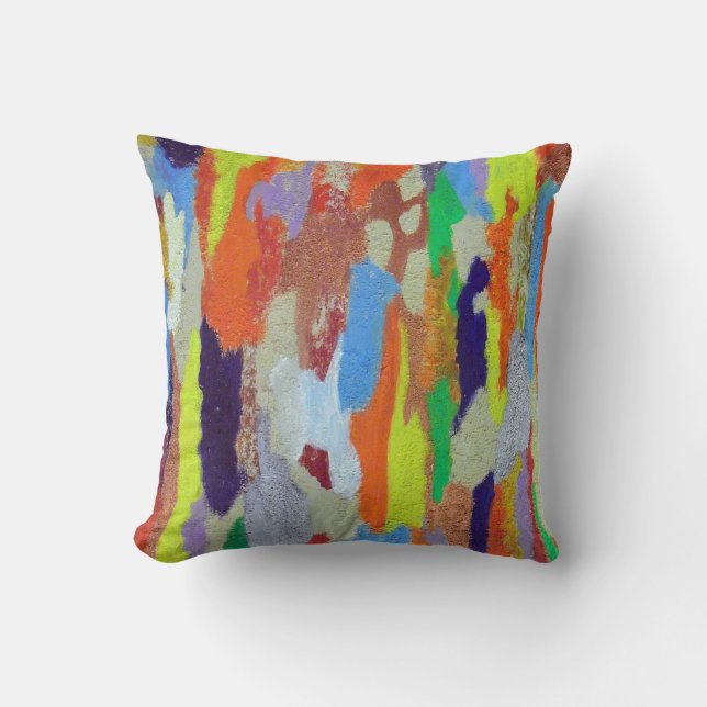 patch carpet painting image art paint colour throw pillow (Front)