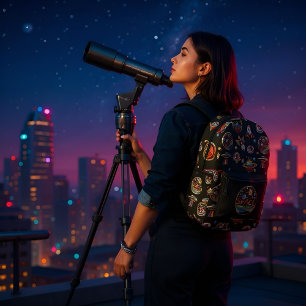 Patch Collection- Outer Space  Printed Backpack