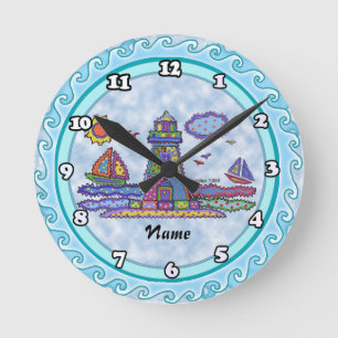 Patch lighthouse  round clock