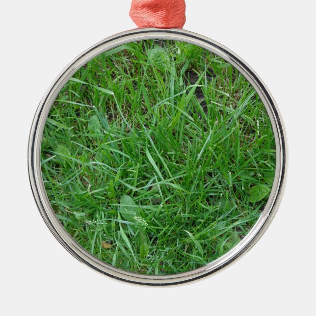 Patch of Grass Metal Ornament (Front)
