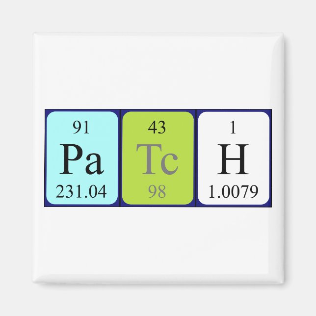 Patch periodic table name magnet (Front)