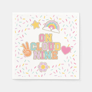 Patch Preppy On Cloud Nine 9th Birthday Napkin