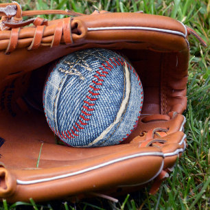 Patched Denim Baseball
